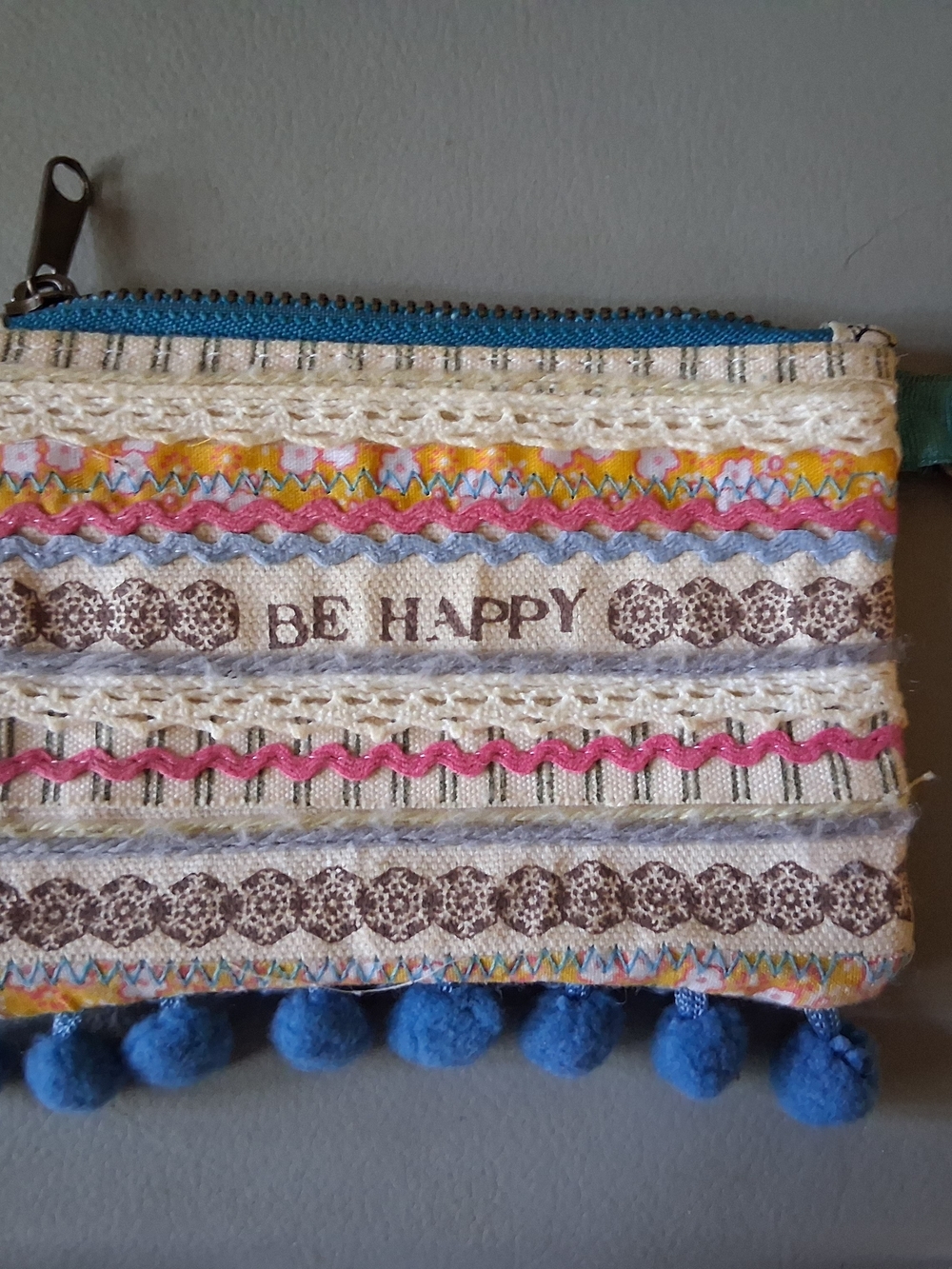 Natural Life Embroidered Keychain Pouch